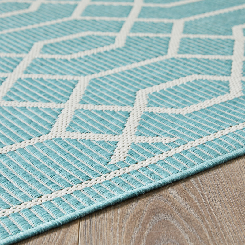 Annie-Jane Washable Geometric Indoor / Outdoor Rug, Rectangle 2' x 3'