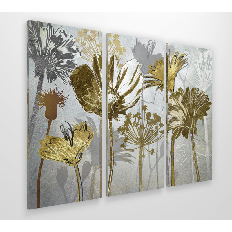 " Summers Field " 3 - Pieces, 24" H x 48" W x 1.5" D