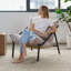 Lizetta Modern Sling Accent Chair with Plush Foam Cushioning and Steel Frame-199383103
