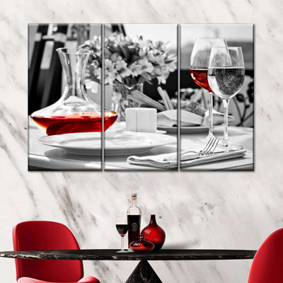 Pop Sherry Wine - ensemble de 3 toiles tendues