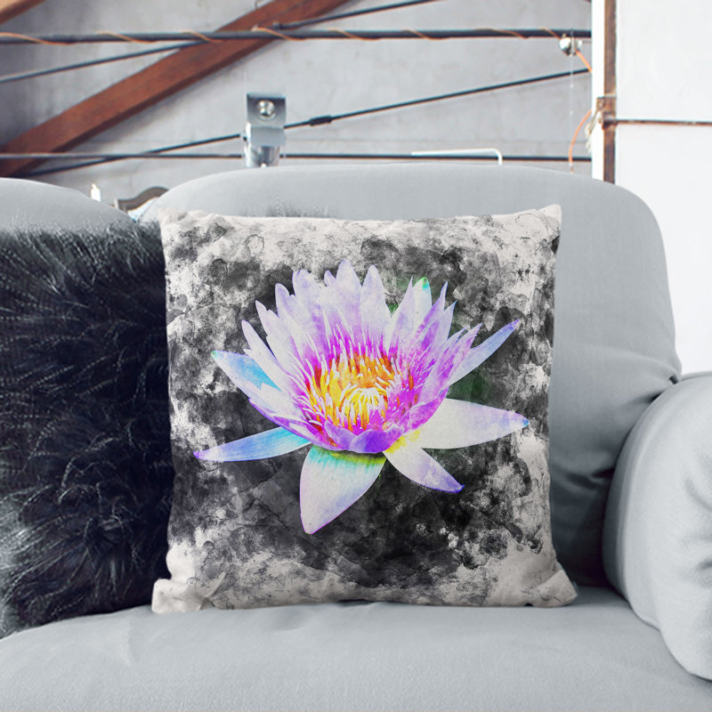 Floral Square Cushion, 55cm H x 55cm W x 20cm D
