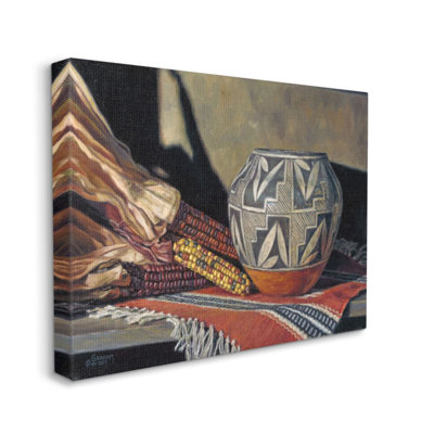 " Traditional Corn Harvest Native Pottery Still-Life " by David Graham