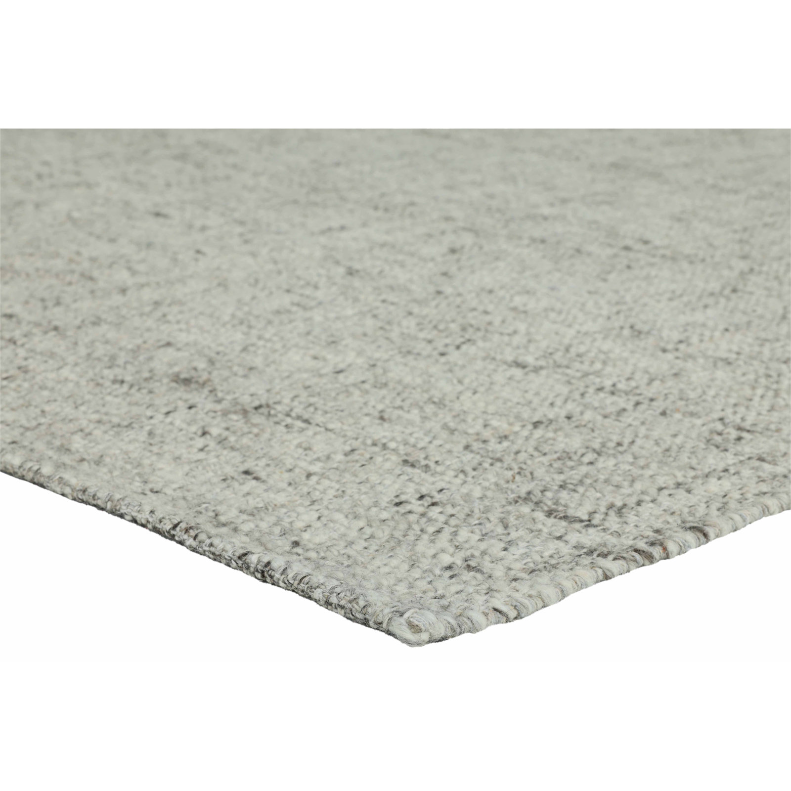Flatweave Abstract Wool Rug, Rectangle 8'9" x 11'9", Gray