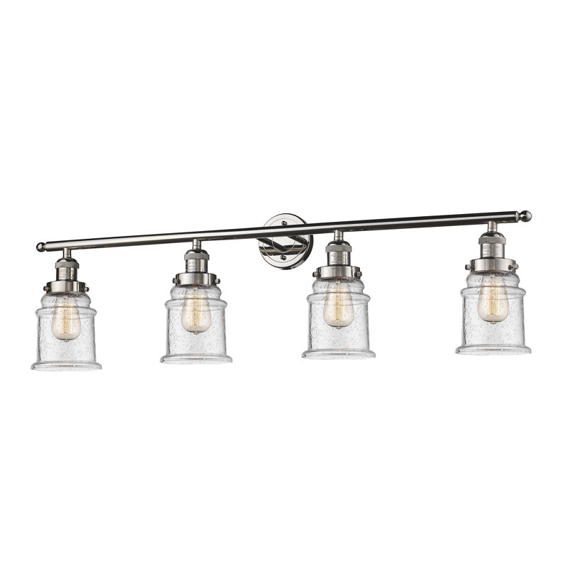 Éclairage de salle de bain à intensité variable 4 lumières Reyhani, Polished Nickel