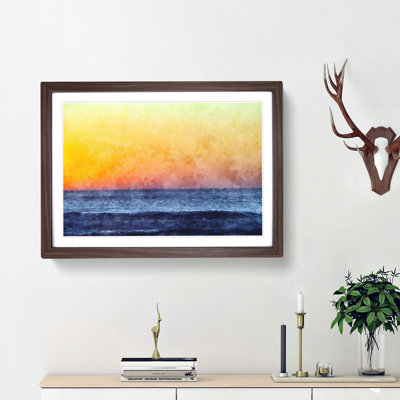 Orange Sunset Abstract - Framed Print