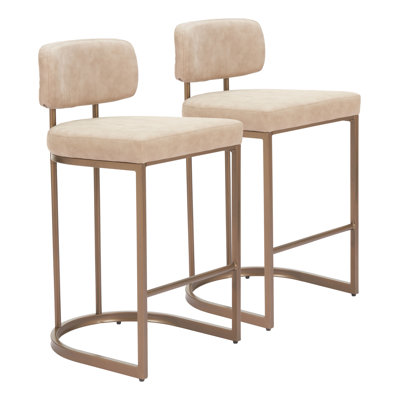Velar Counter Stool (Set Of 2) Beige