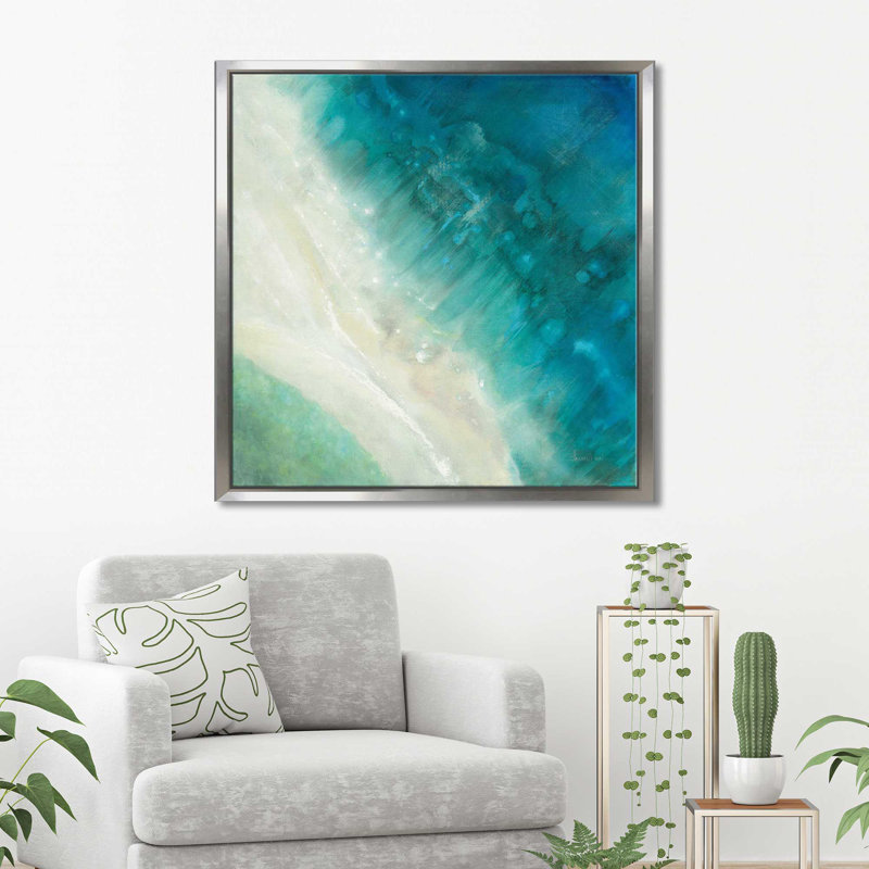 " Birdseye View ", 31.5" H x 31.5" W x 2" D, Silver Floater Frame