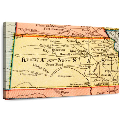Carte de l'ancien style Kansas