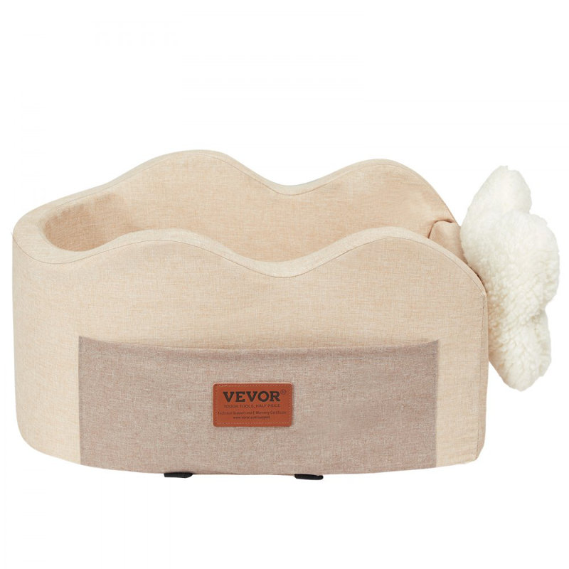 Siège d'auto pour chien avec console centrale pour petit chien 8 lb, Blanc