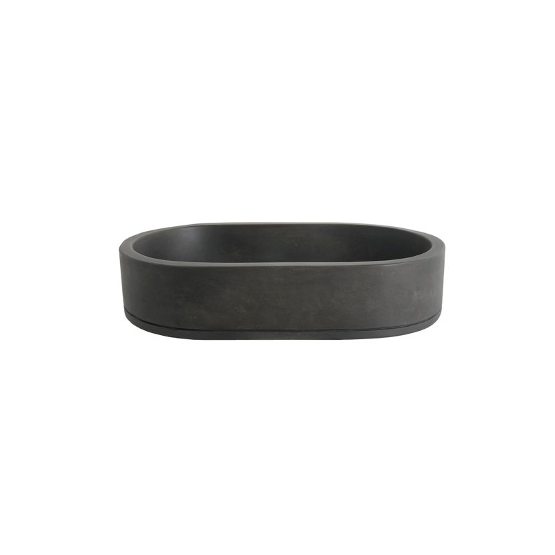 Barclay Uri 22.75'' Concrete Oval Bathroom Sink, Dusk Gray