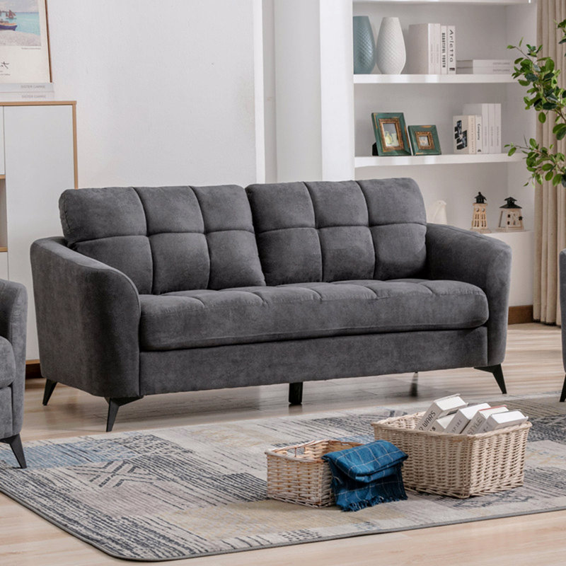 Canapé en tissu 79 po, Gris