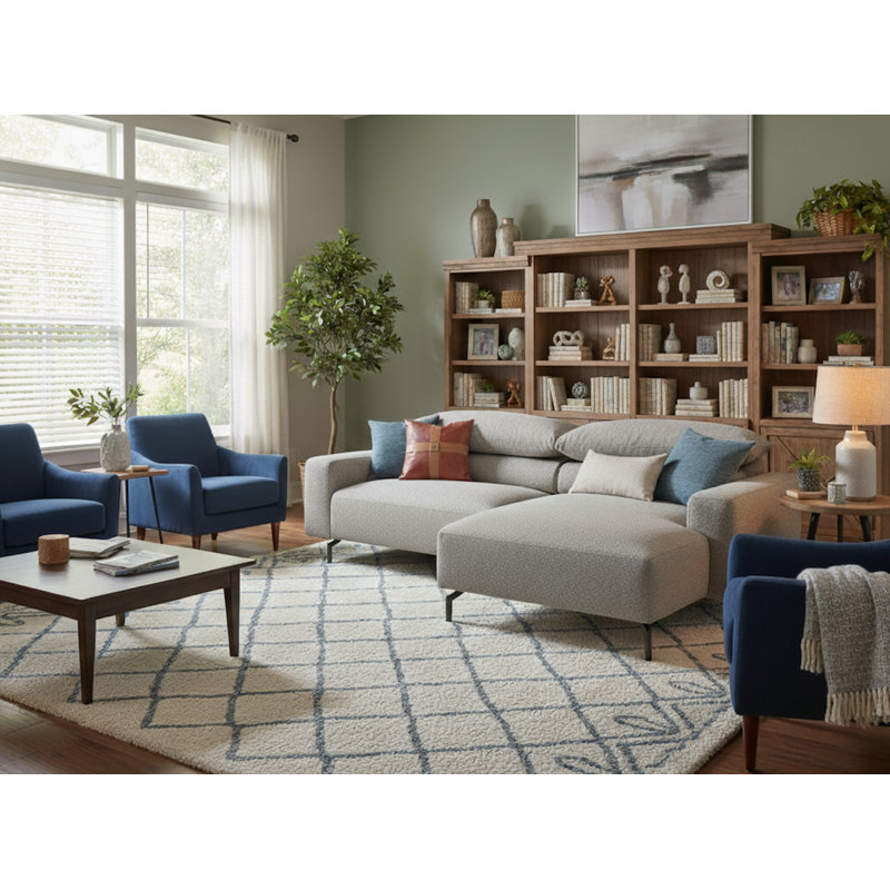 Canapé modulaire Gavi, Tissu gris pâle