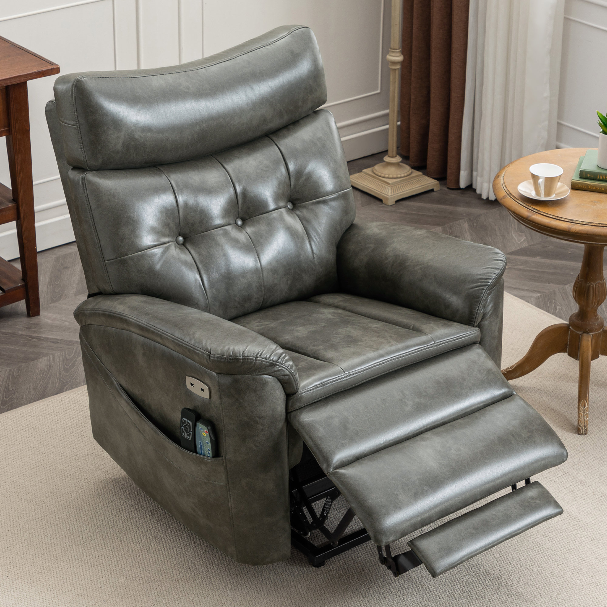 Red Barrel Studio® Helam Upholstered Lift Assist Dualmotor Power