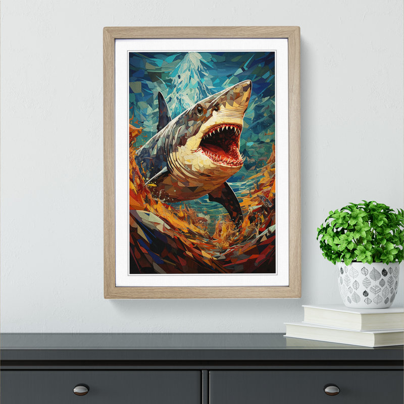Shark Orphism - Framed Print