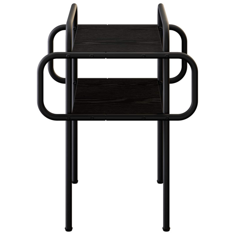 Coffee Table, 51cm H x 40cm W x 40cm D, Black Oak / Black, Black Oak