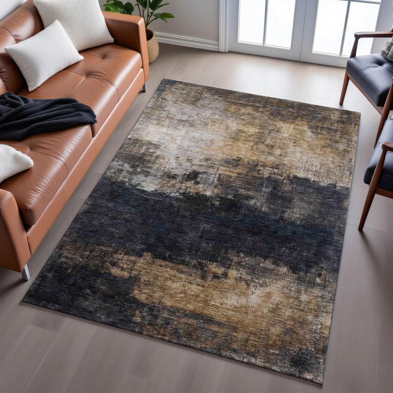 Premium Machine Washable Jessie AMF1209 Abstract Rug, Rectangle 8' x 10'