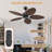 50" 5-Tropical Palm Leaf  outdoor Ceiling Fans With Remote And not Lights-1696442010