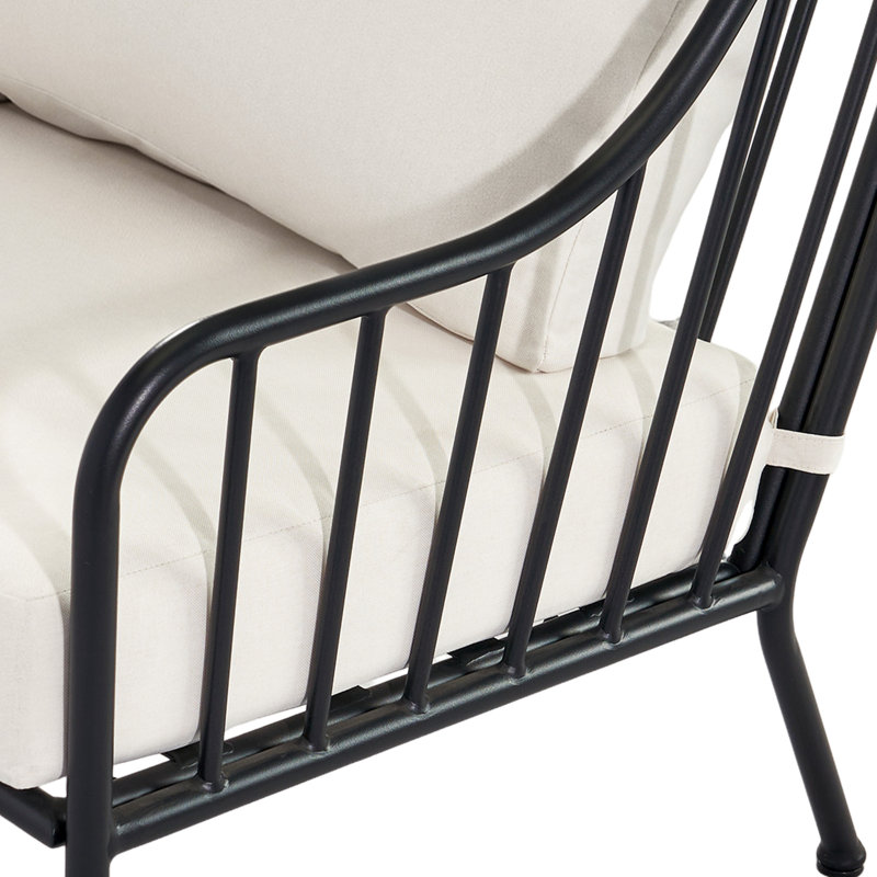 Chaise de jardin en métal noir
