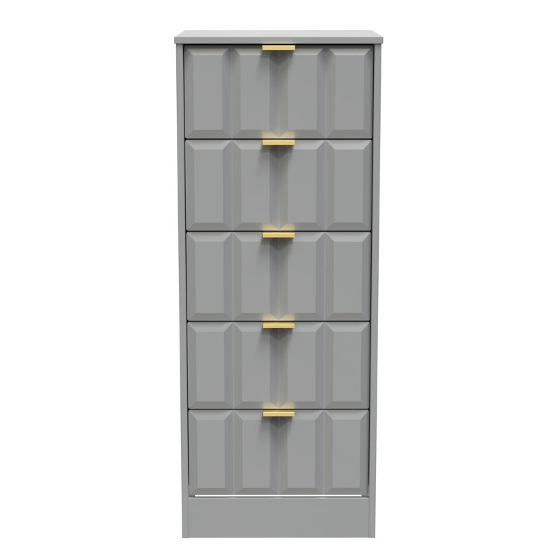 Arnesto 45cm W Manufactured Wood Bedside Table, Dusk Grey