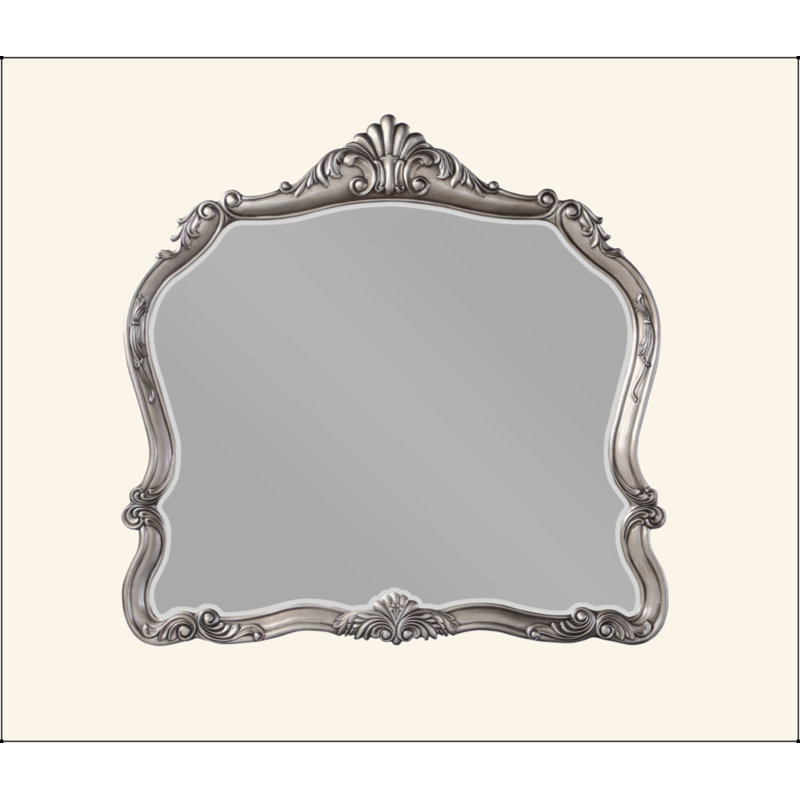 Miroir antique à finition platine