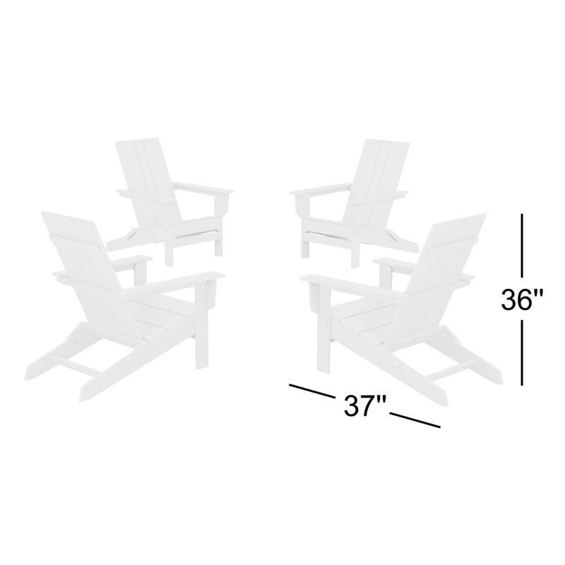 POLYWOOD by AllModern Plastic Folding Adirondack Chair, Sunset Red