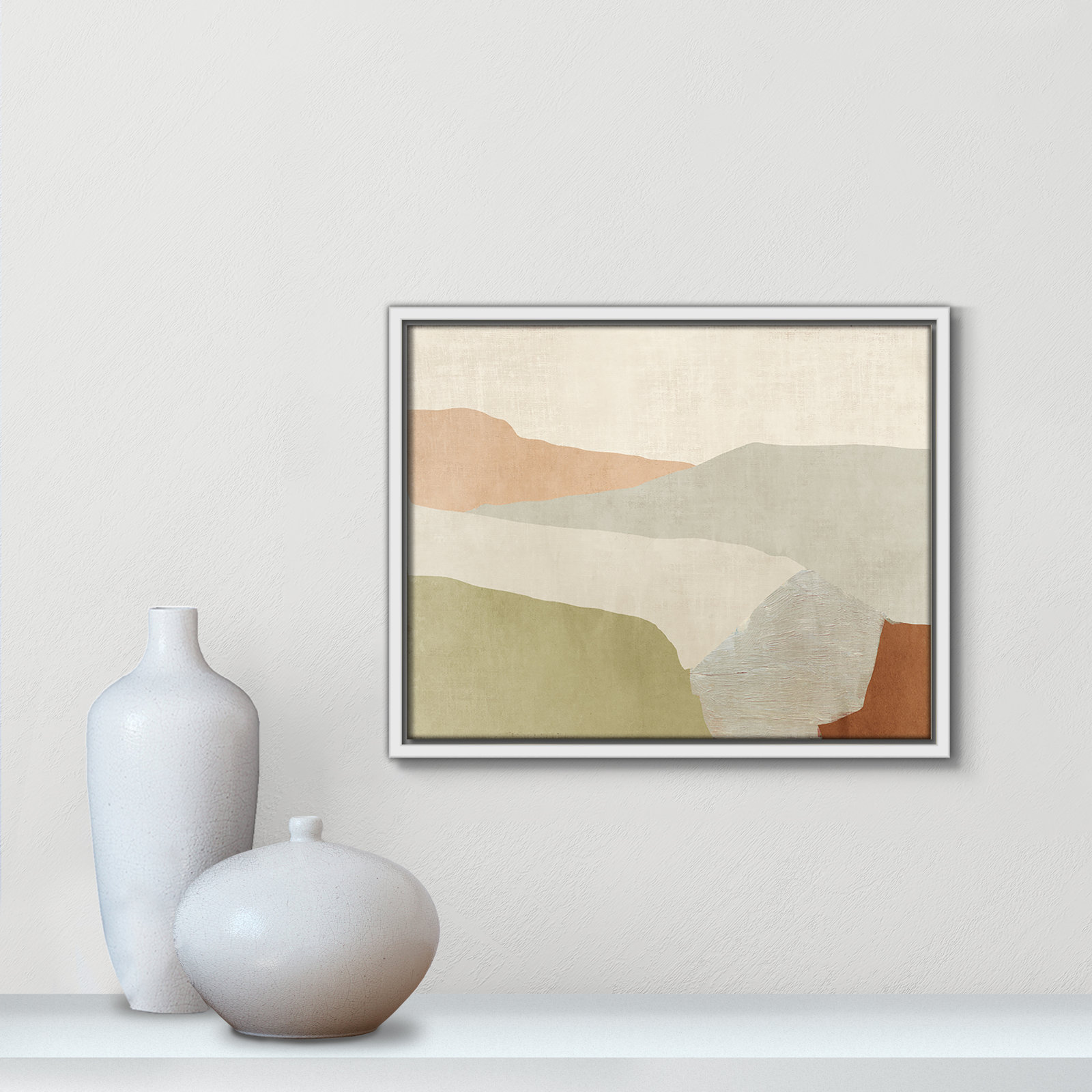 Elspeth "Pastel Views" Painting, 12.5" H x 15.5" W, White