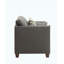 Modern Light Charcoal Linen Chair W/3 Pillows