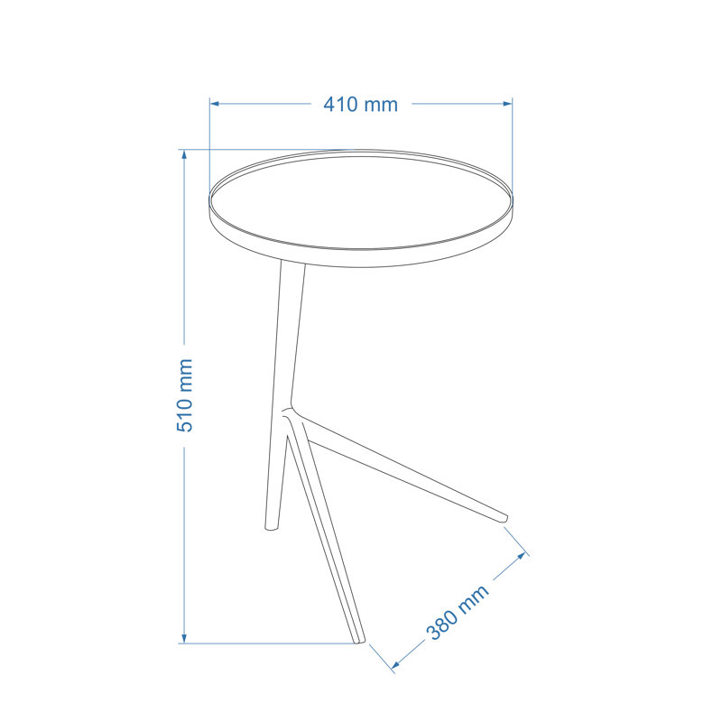 End Table, Antique Copper, 20.5" H x 16.25" W x 16.25" D