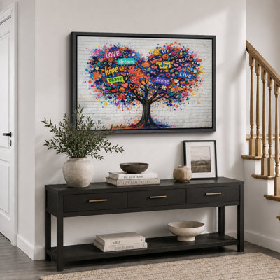Œuvre d'art graffiti coloré, images de chambre d'enfant, impression sur toile encadrée