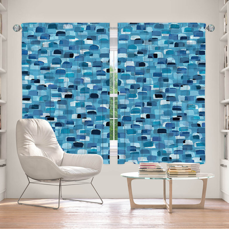 Panneau de rideau simple obscurcissant et isolant avec passe-tringle, Bleu, L 56 po x L 78 po