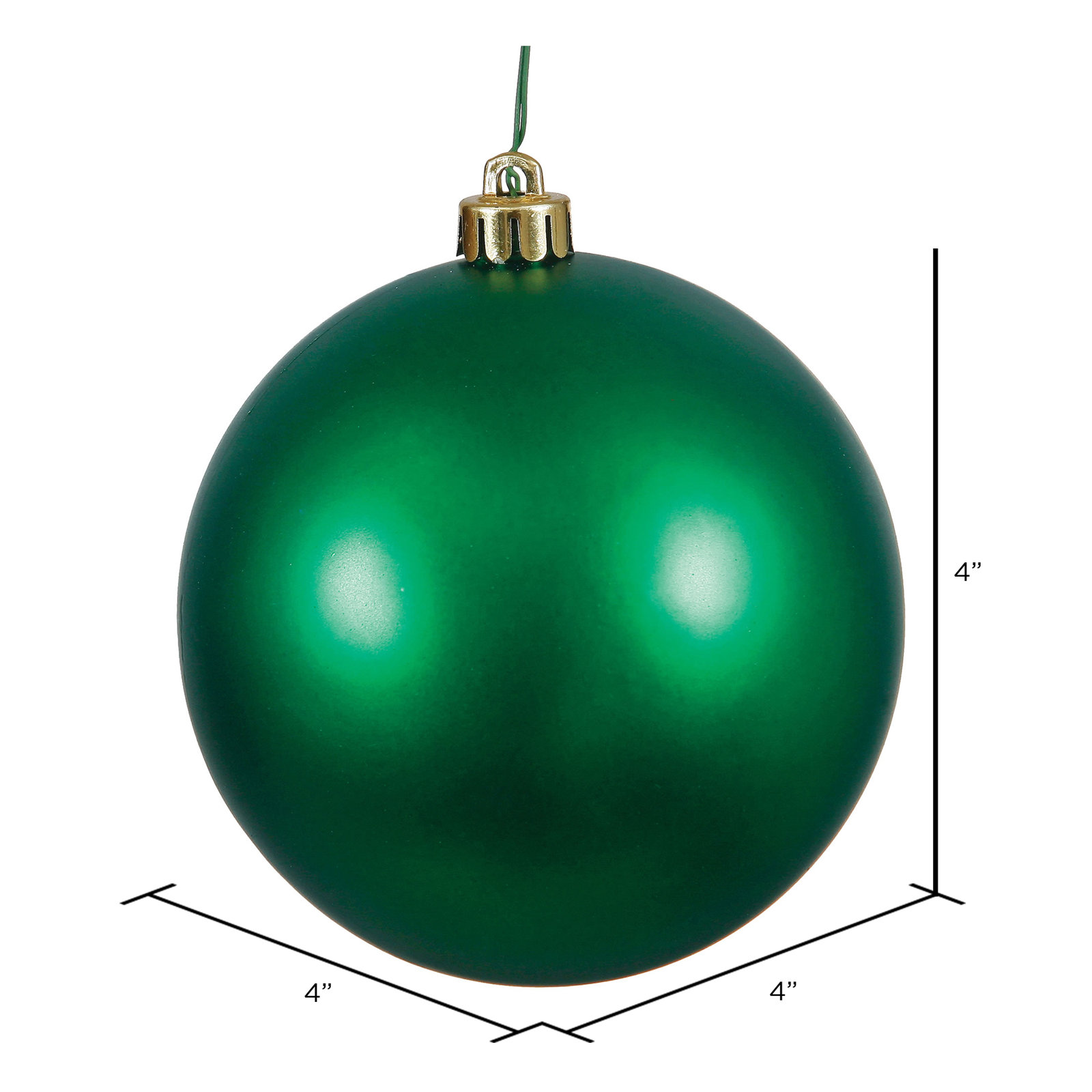 4" Shatterproof Bauble, Emerald