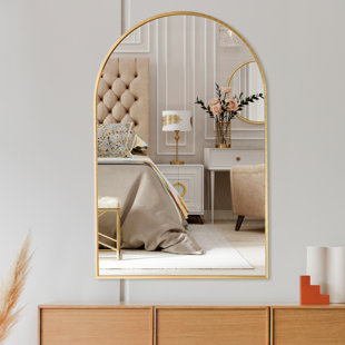 Berkeley Scalloped Edge Wall Mirror, Gold Effect