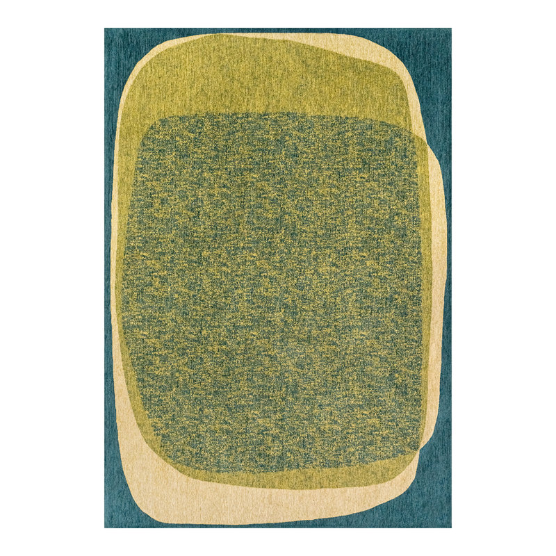 Jacquard Recycled P.E.T Rug, Green, Rectangle 140 x 200 cm