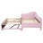Twin Size Upholstered L-Shaped Upholstered Daybed with Pop Up Trundle, Pink-1691099909