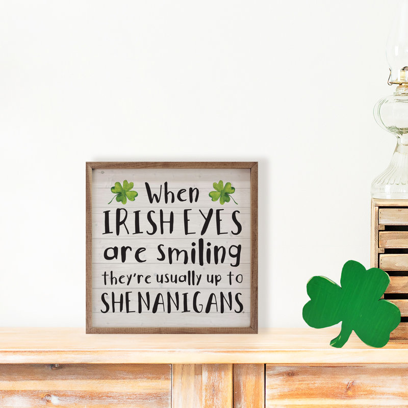 Quand les yeux irlandais sourient Trèfles à la chaux, H 4 po x l 4 po
