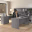 66-inch U or L Shaped Desk with Drawers and Hutch in Antigua-39777044