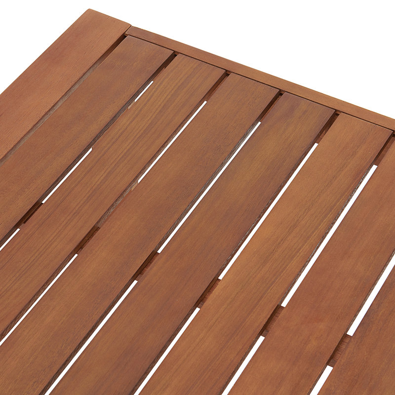 Weston 30" Wide Outdoor Solid Eucalyptus Wood Square Cocktail Table