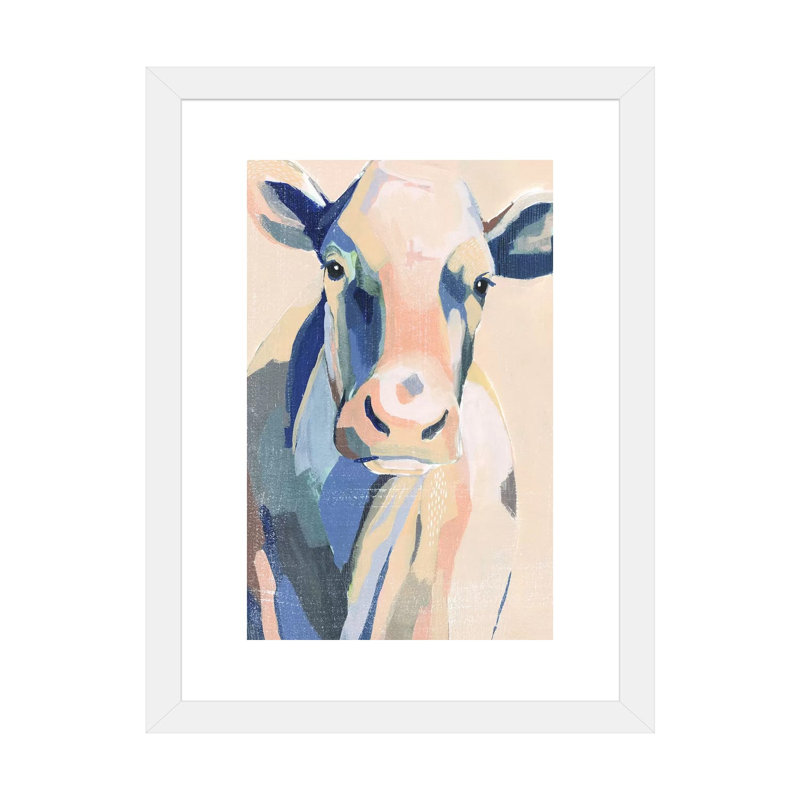 « Hertford Holstein I » par Grace Popp, reproduction d’art, Blanc, H 32 po x l 24 po x P 1 po, Papier encadré blanc