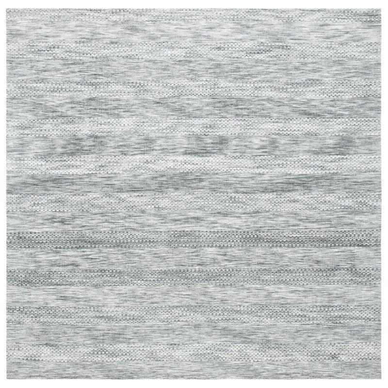 Tapis en microfibre tissé à la main Elliyanah, Carré 6 pi