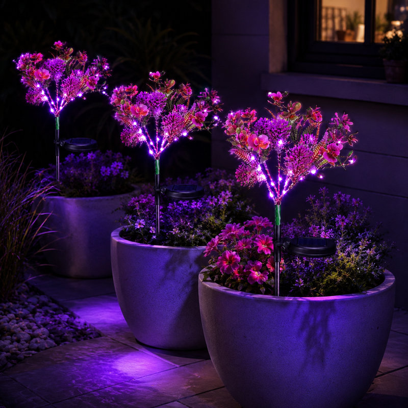 Éclairage de jardin solaire à phalaenopsis pour jardin