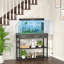 Petite console avec 2 tiroirs, canapé avec tablettes de rangement, 32 po, chêne gris