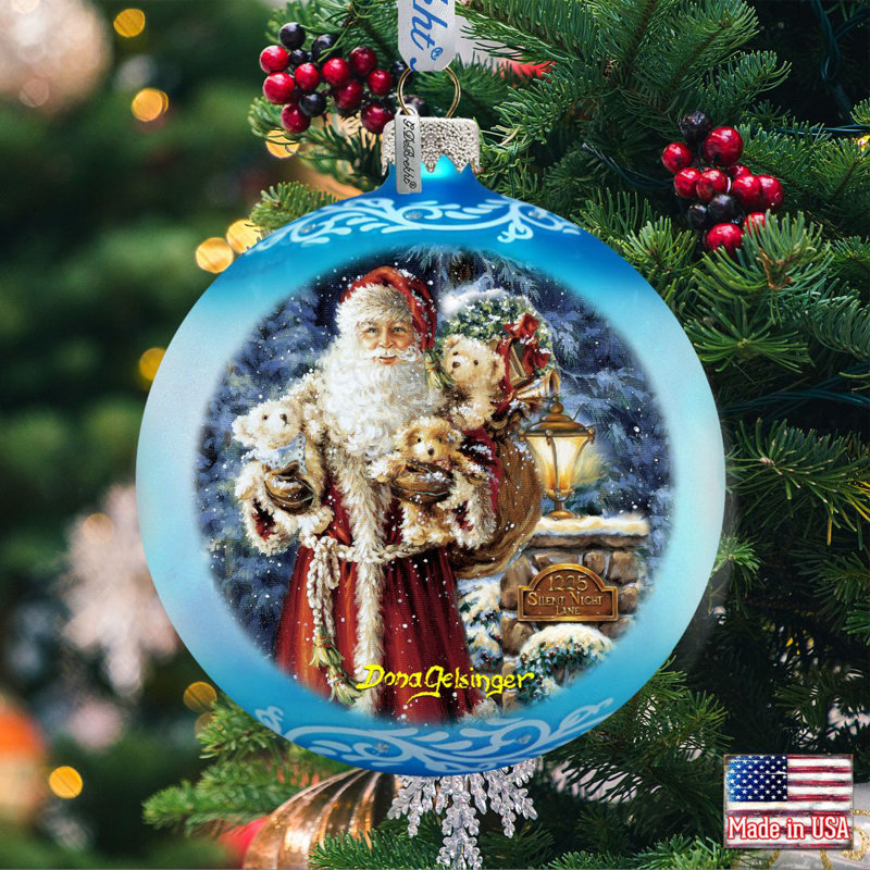 3.5'' Handmade Glass Ball Ornament