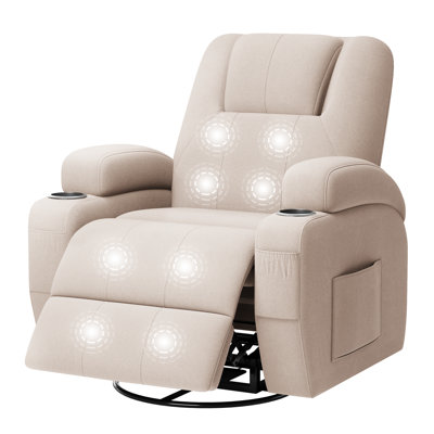 34.6" 360-degree Rotating Massage Chair, Single Sofa With Vup Holder Side Bags, Suitable For Bedrooms, Living Rooms And Home Theaters by Latitude Run