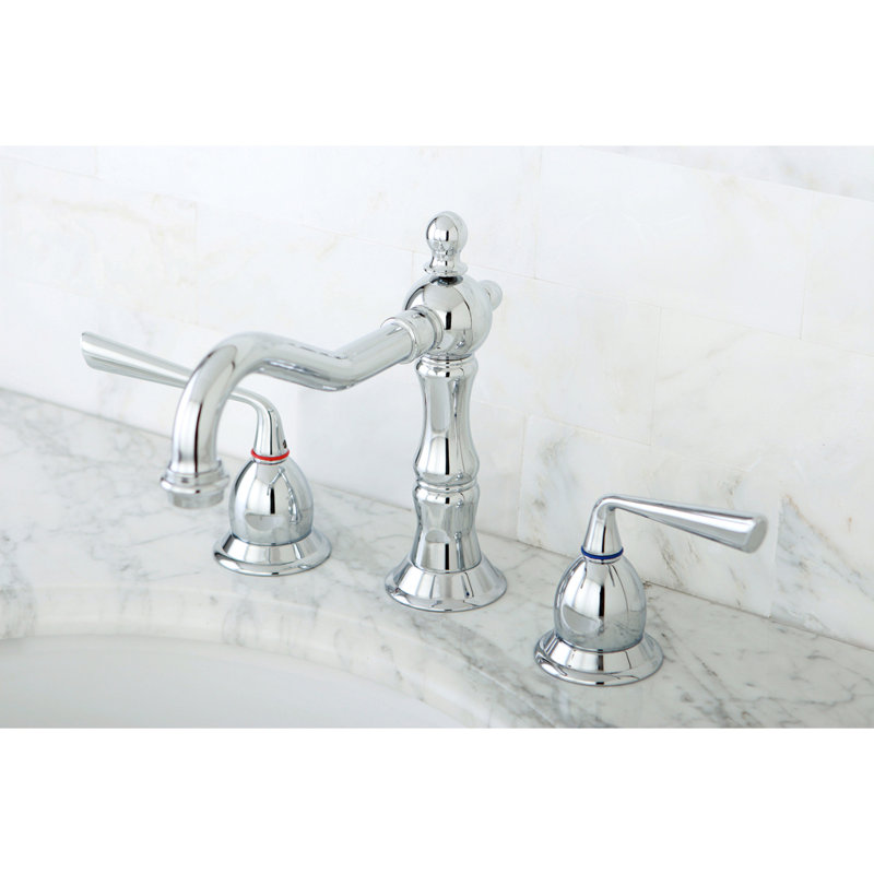 Robinet de salle de bain espacé Kingston, Chrome poli