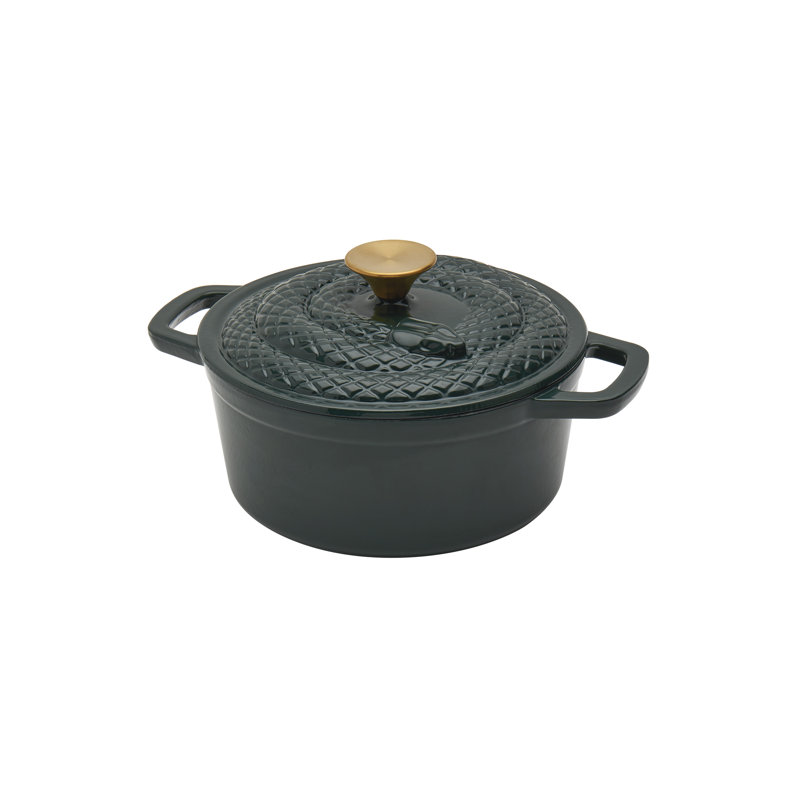 Smith & Clark 3-Quart Enameled Cast Iron Snake Dutch Oven