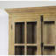 Armoire d'appoint en bois de manguier massif Jack avec portes en verre à carreaux