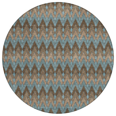 Machine Washable Indoor/Outdoor Chantille ACN2558 Geometric Rug