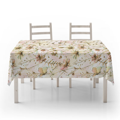 Durable Tablecloth, 50% Cotton / 50% Polyester, 55.1 x 118.1 inches | Machine Washable at 86°F, Tumble Dryer Safe, Ironable | Perfect for Dining Room, Parties & Everyday Use, Elegant Design & Easy Care