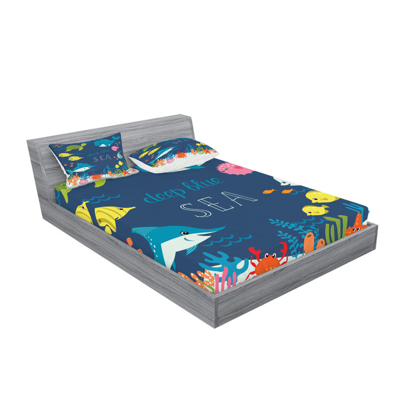 Multicolore drap-housse et coussin décoratif Ambesonne, King Sheet Set + 4 Pillowcases