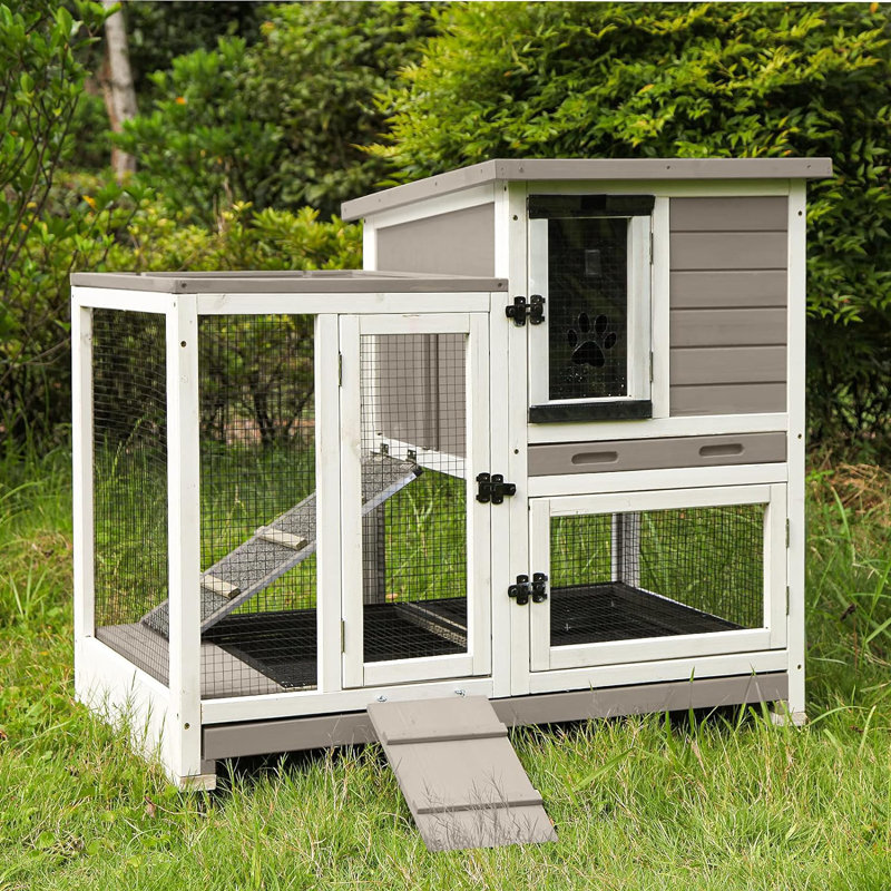 Cage à cigogne avec cage à cigares Rabbit Hutch, Moka